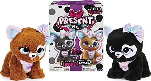 Spin Master Present Pets Interaktiver Plüschhund Rainbow Glitter