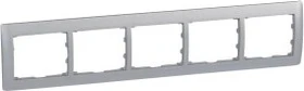 Legrand Pro21 Galea Rahmen 5-fach waagrecht, soft aluminium