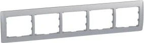 Legrand Pro21 Galea Rahmen 5-fach waagrecht, soft aluminium