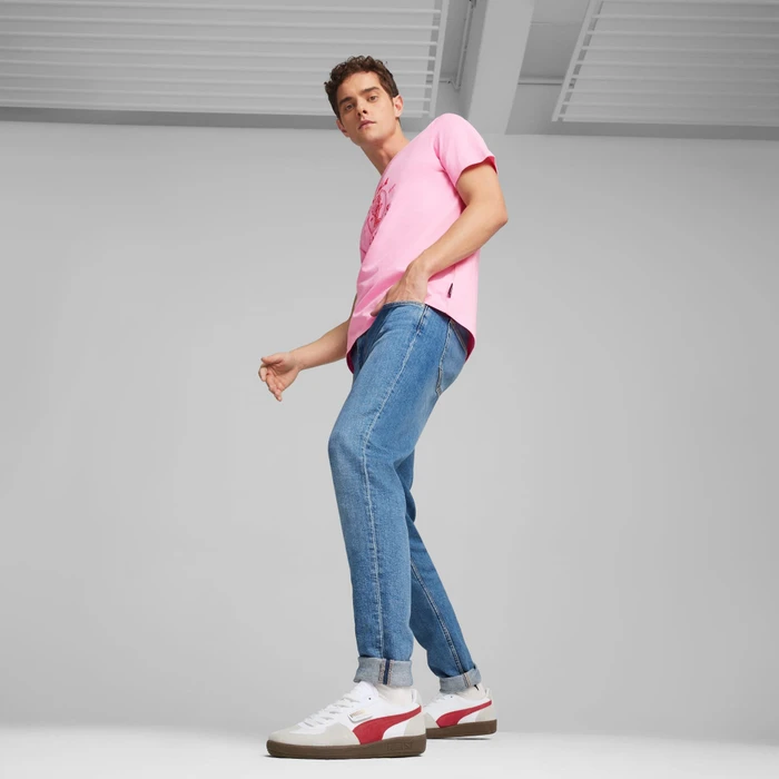 Puma Palermo Leather puma white/vapor gray/club red
