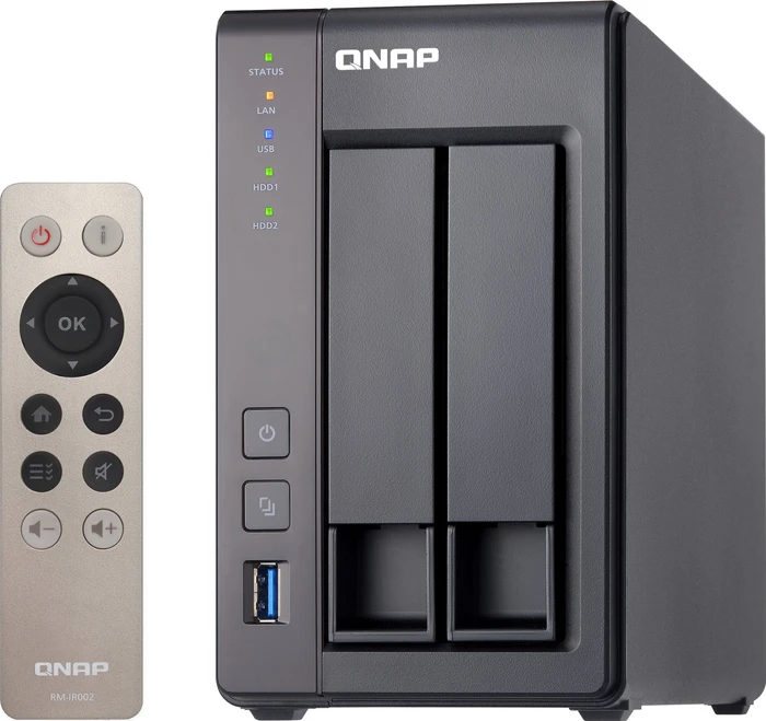 QNAP Turbo Station TS-251+, 2GB RAM, 2x RJ-45 1000Base-T, 2x USB-A 3.0