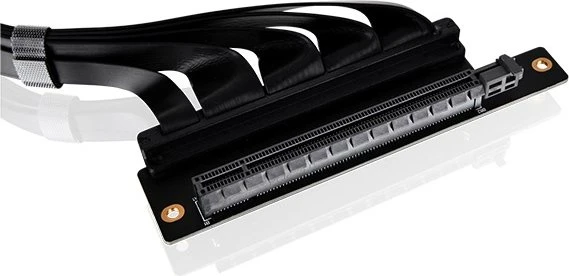 Thermaltake PCI-E Dual 90 Degree Riser Card Cable, gewinkelt, PCIe 4.0, 400mm, schwarz