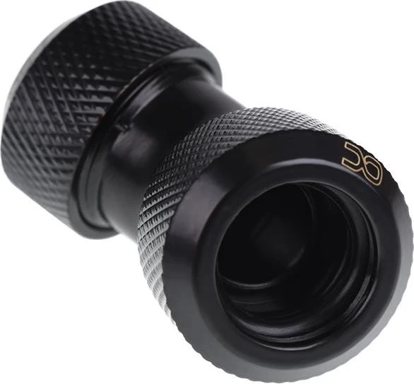 Alphacool Eiszapfen 45° 13mm L-Verbinder für Rohre G1/4", schwarz