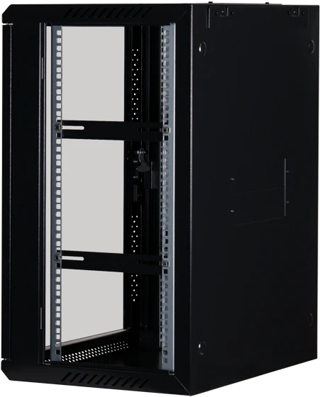 Rockstable 19" Wandschrank 15HE, Sicherheitsglastür, IP2X, schwarz, 440mm tief