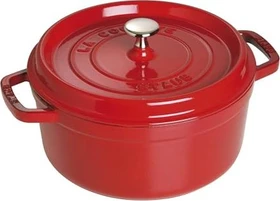 Zwilling Staub Cocotte Schmortopf rund 24cm 3.8l kirschrot
