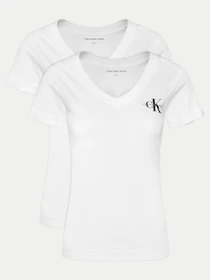 Calvin Klein V-Neck 2er-Pack T-Shirt kurzarm brilliant white (Damen)