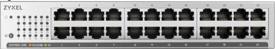 Zyxel GS1100 Desktop Gigabit Switch, 24x RJ-45