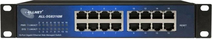 Allnet SG83 Desktop Gigabit Smart Switch, 16x RJ-45