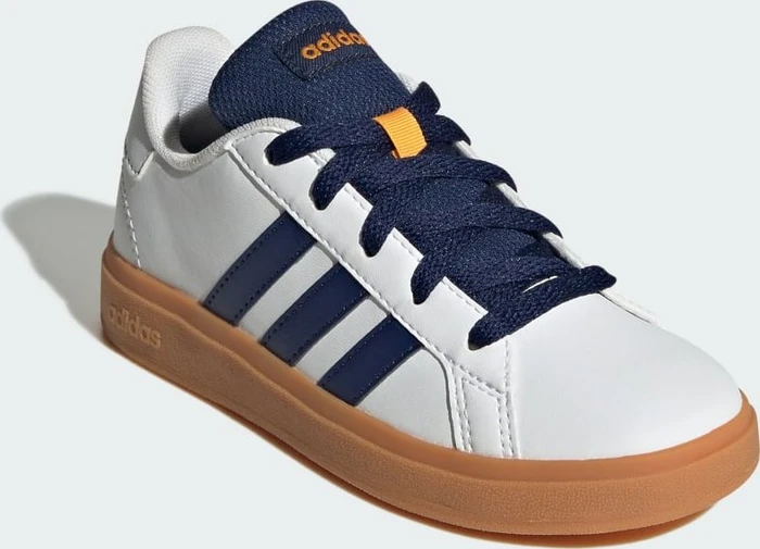 adidas Grand Court Lifestyle Tennis Lace-Up cloud white/dark blue/gum (Junior)
