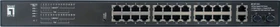 LevelOne GEP Rackmount Gigabit Switch, 26x RJ-45, 2x SFP, 390W PoE+ (GEP-2821 / 52090303)