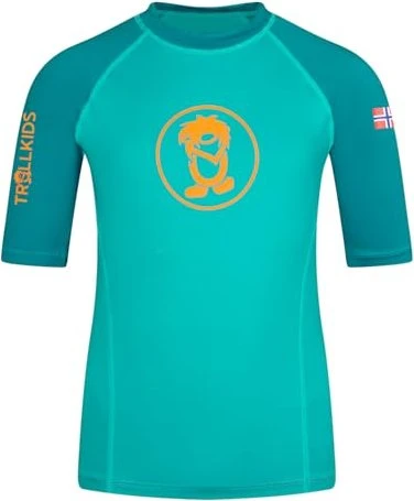 Trollkids Kvalvika Funktionsshirt kurzarm sea green (Junior)