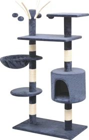 vidaXL Katzen-Kratzbaum, 125cm, beige/blau