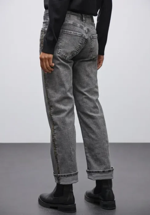 Street One Straight Leg Jeans light grey washed (Damen)