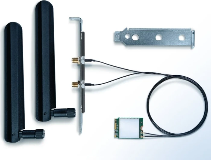 Intel Wi-Fi 6 Gig+ Desktop Kit, AX200 ohne vPro, 2.4GHz/5GHz WLAN, Bluetooth 5.2, M.2/A-E-Key