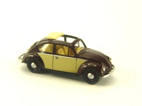 Wiking VW Käfer 1200 mit Faltdach schokoladenbraun/elfenbein