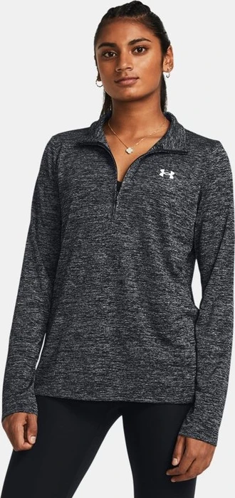 Under Armour Tech Twist Half Zip Funktionsshirt langarm schwarz/weiß (Damen)