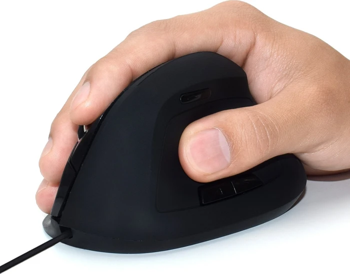 Ewent Wired Ergonomic Mouse schwarz, USB