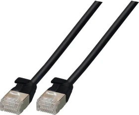 EFB Elektronik TPE Ultraflex Patchkabel, Cat6a, U/FTP, RJ-45/RJ-45, 0.5m, schwarz