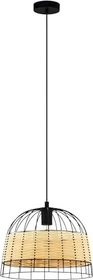 Eglo Anwick Pendelleuchte 37cm schwarz/natur