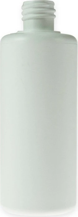 DRAK-Aquaristik Zylindrische Rundflasche aus HDPE, RD18-Gewinde, 100ml, weiß