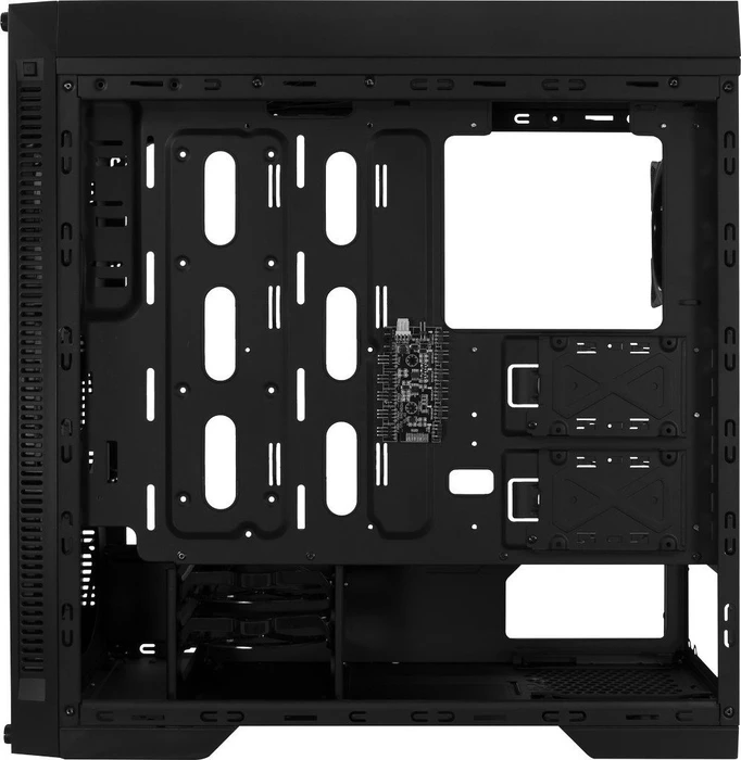 Inter-Tech X-908 Infini2, schwarz, Glasfenster