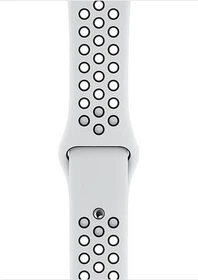 Apple Nike Sportarmband S/M und M/L für Apple Watch 44mm Platinum/schwarz