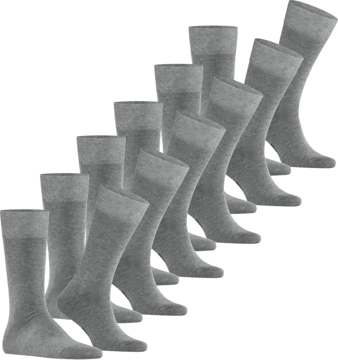Falke Happy Socken light greymel., 6 Paare (Herren)