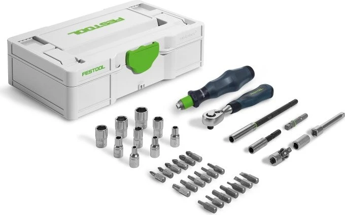Festool SYS3 S 76-1/4"-CE RA Bitset/Steckschlüsselsatz inkl. Systainer, 36-tlg.