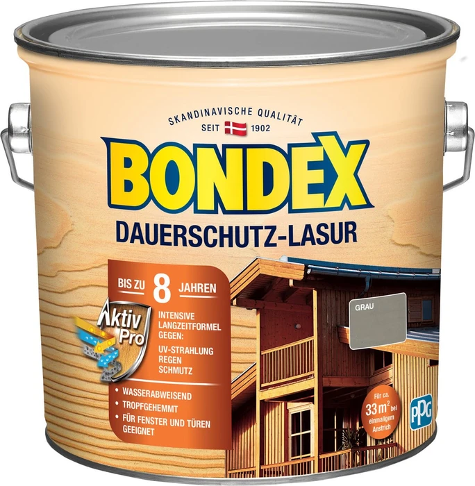 Bondex Dauerschutz-Lasur Holzschutzmittel, 2.5l