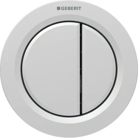 Geberit Typ 01 Fernbetätigung pneumatisch, für 2-Mengen-Spülung, Möbeldrücker, chrom matt/easy-to-clean-beschichtet