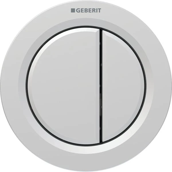Geberit Typ 01 Fernbetätigung pneumatisch, für 2-Mengen-Spülung, Möbeldrücker, chrom matt/easy-to-clean-beschichtet