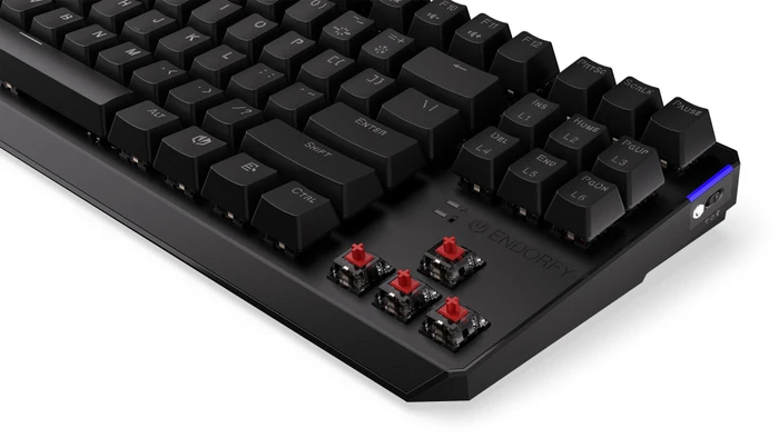 Endorfy Thock TKL Wireless, PBT, LEDs RGB, hot-swap, Black, Kailh Box BLACK, USB/Bluetooth, US
