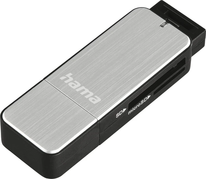Hama Dual-Slot-Cardreader silber, USB-A 3.0 [Stecker]