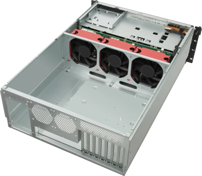 SilverStone RM43-320-RS, Rackmount Storage, schwarz/grau, 4HE, ATX