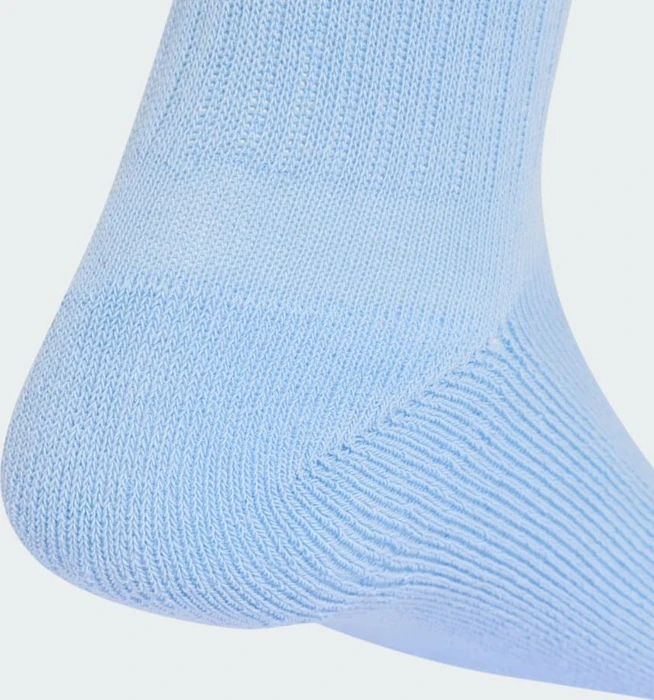 adidas Linear Crew Cushioned Socken earth strata/glow blue, 3 Paare