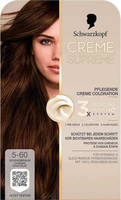 Schwarzkopf Creme Supreme Haarfarbe 5-60 chocolate light brown, 60ml
