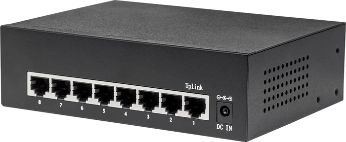 Intellinet Desktop Gigabit Switch, 8x RJ-45, 60W PoE+