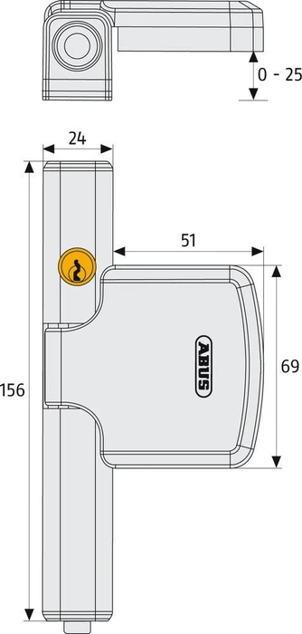 ABUS FTS206 S AL0125 silber, Fenster-Zusatzsicherung (44473) – Bild 5 von 5