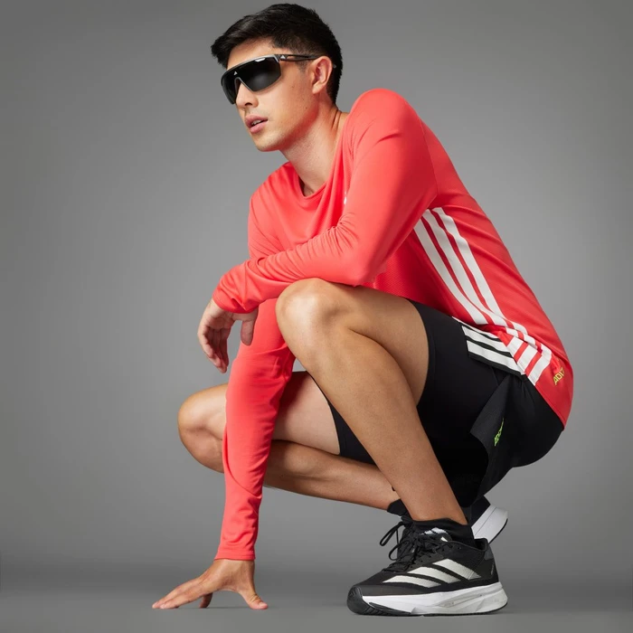 adidas Adizero Running Laufshirt langarm semi lucid red (Herren)