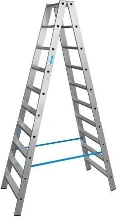 Krause Stabilo Professional Alu 2-tlg. Stehleiter, 2x 10 Stufen