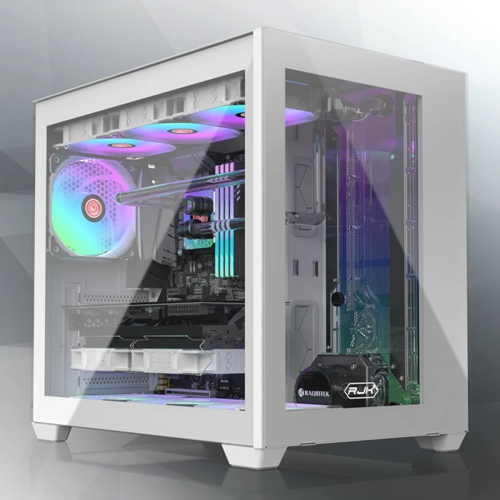 Raijintek Paean C7, weiß, Glasfenster