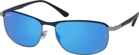 Ray-Ban RB3671 Chromance 60mm blue-sand blue/grey-blue mirror