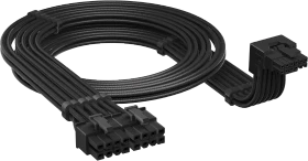 Corsair PSU Cable Type 4 - 12+4-Pin 12V-2x6 Cable, schwarz, 90° gewinkelt, 65cm, Stil A - Sense-Pins unten (CP-8920347)