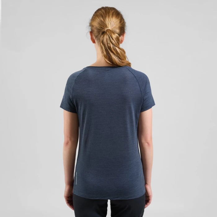 Odlo Ascent Performance 130 Funktionsshirt kurzarm india ink melange (Damen)