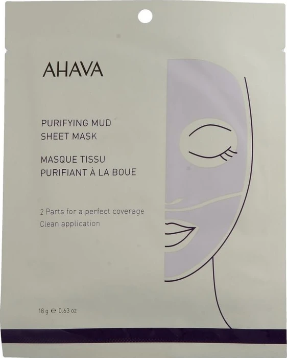 AHAVA Time to Clear Purifying Mud Sheet Mask, 1 Stück