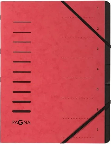 Pagna Ordnungsmappe, 7 Fächer, A4, rot (40058-01)