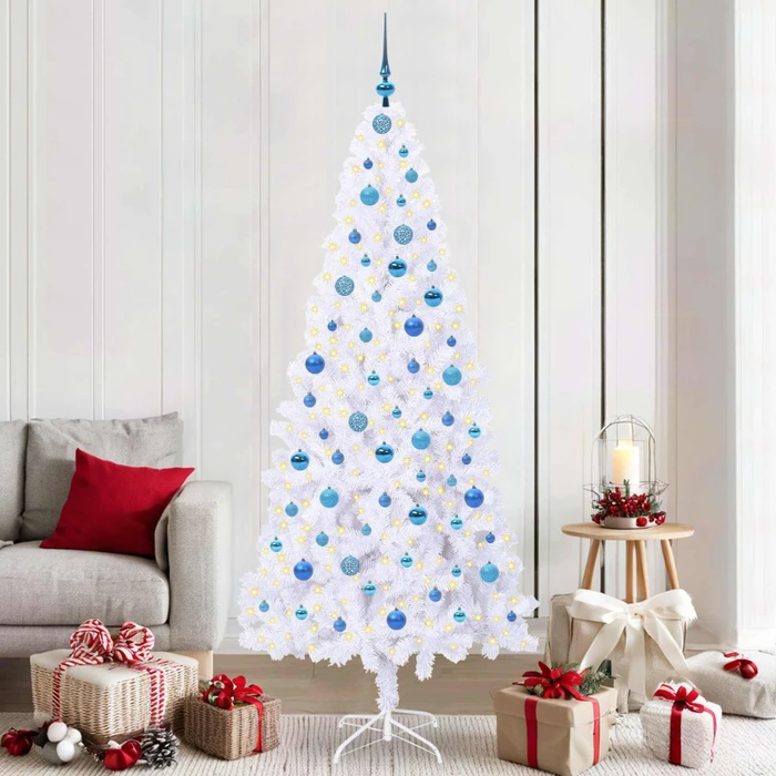 vidaXL Künstlicher Weihnachtsbaum, 210cm, inkl. LED-Beleuchtung (3426673)