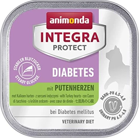 animonda Integra Protect Diabetes mit Putenherzen, 1.60kg (16x 100g)