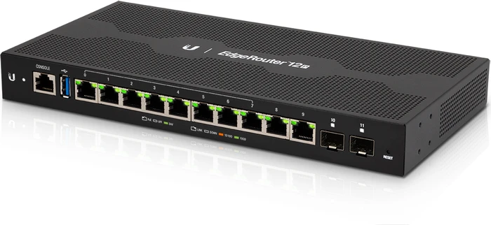 Ubiquiti EdgeRouter 12P Desktop Gigabit Router, 10x RJ-45, 2x SFP, passiv PoE