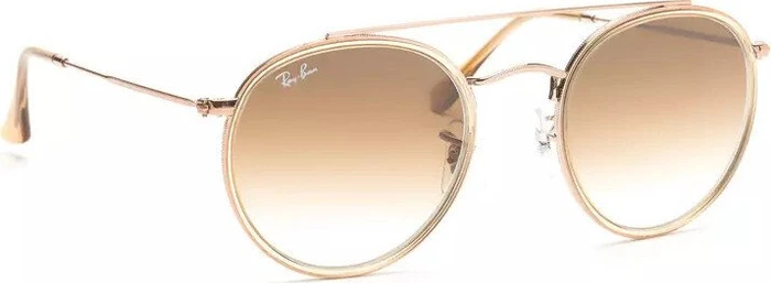 Ray-Ban Round Double Bridge bronze copper/light brown gradient